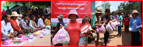 Displaced families received the relief package
